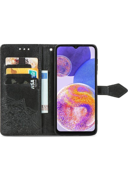 Samsung A23 Flip Kapak Darbeye Zarif Desen Deri Kılıf (Yurt Dışından) fırsatları