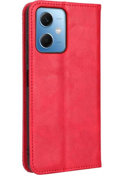 Xiaomi Redmi Için Not 12 5g Manyetik Kapatma Pu Deri Cüzdan (Yurt Dışından)