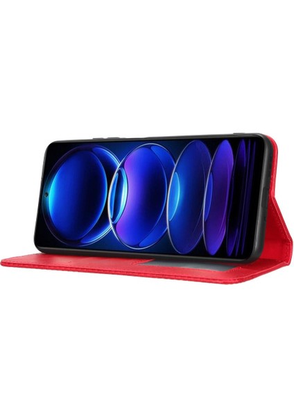Xiaomi Redmi Için Not 12 5g Manyetik Kapatma Pu Deri Cüzdan (Yurt Dışından)