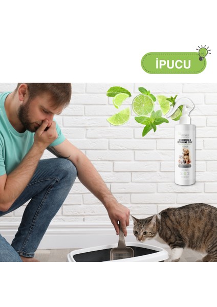 Tüy Dolaşıklık Kıtık Açıcı Koku Giderici Kolay Tarama Spreyi Vegan Kedi Köpek Uzun Kısa Parlak Tüyler 400 ml