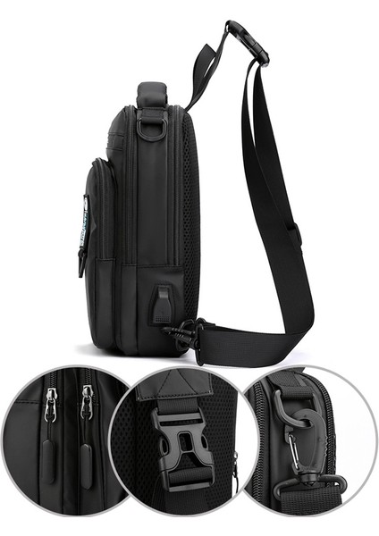 Yuekeda-Erkekler USB Şarj Crossbody Çantası (Yurt Dışından) fiyatları