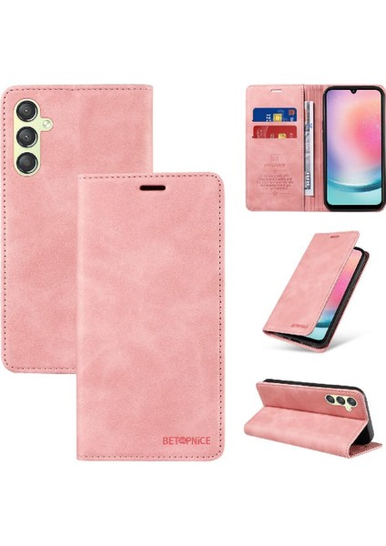 Samsung Galaxy A24 4g Için Kılıf Folio Cüzdan Koruyucu Pu Deri Manyetik (Yurt Dışından)