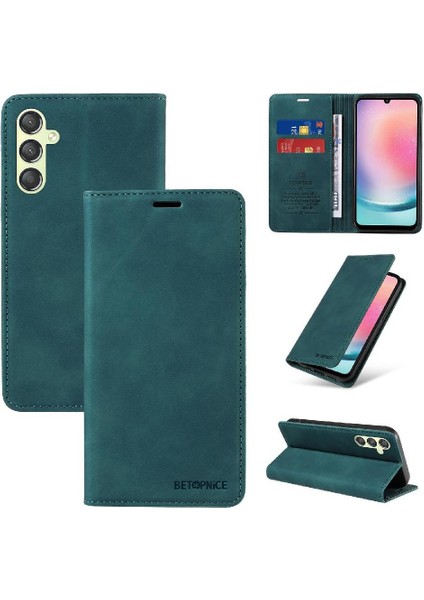 Samsung Galaxy A24 4g Için Kılıf Folio Cüzdan Koruyucu Pu Deri Manyetik (Yurt Dışından)