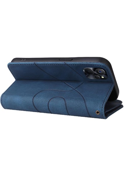 Kart Yuvası Standı Iki Renkli Dikiş Fermuar ile Realme 10 5g Için Kılıf (Yurt Dışından)