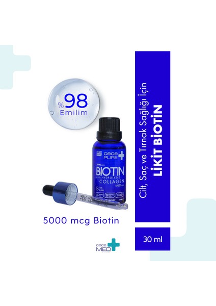 Cecepure Biotin 5000 mcg 30 ml