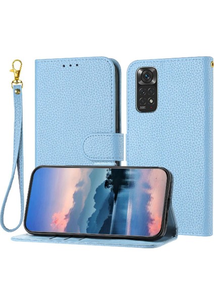 Telefon Kılıfı Için Xiaomi Redmi Not 11/not 11S Litchi Desen Kart Yuvaları Pu (Yurt Dışından)