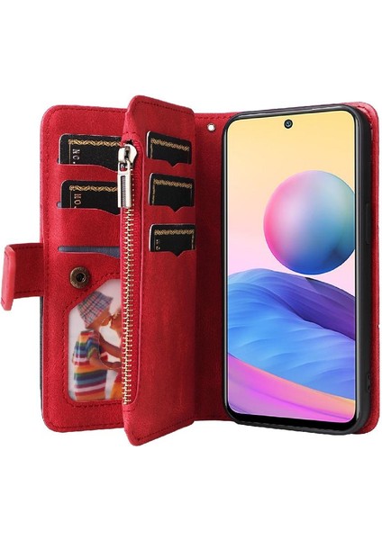 Xiaomi Poco X3 Gt Fermuar Cüzdan Tarzı Kart Yuvası Standı Dokuz (Yurt Dışından)