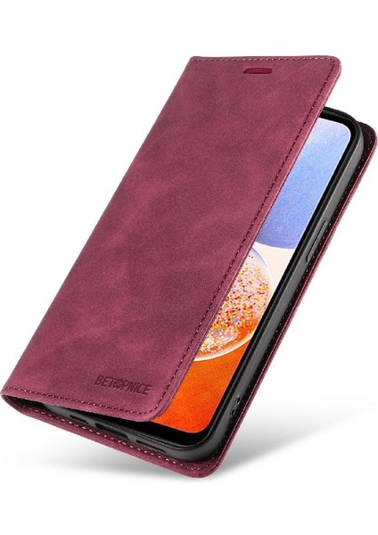 Samsung Galaxy M22 Için Kılıf 4G/M32 4g Manyetik Pu Deri Koruyucu Folio (Yurt Dışından)