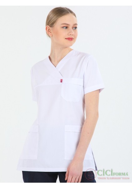 Zarf Yaka Beyaz Üst