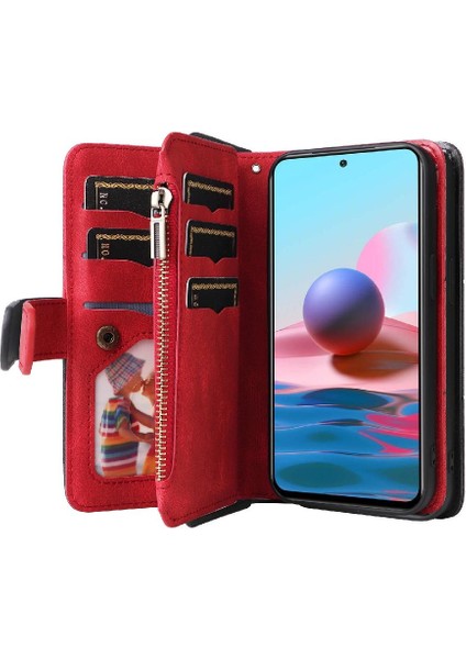 Xiaomi Redmi Not 10 4G/10S Fermuar Cüzdan Tarzı Kart Yuvası ile (Yurt Dışından) fırsatları