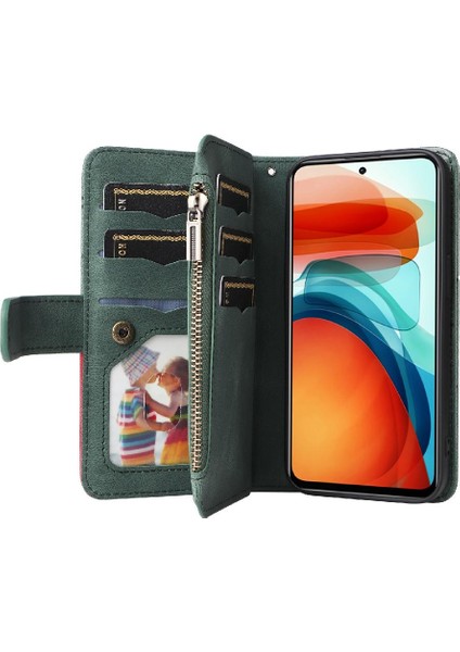 Xiaomi Poco X3 Gt 5g Fermuar Cüzdan Tarzı Iki Renkli Dikiş (Yurt Dışından)