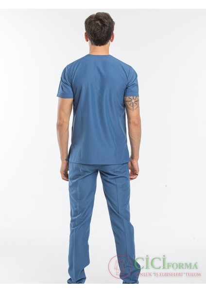 Zarf Yaka Petrol Mavisi Erkek Takım fırsatları