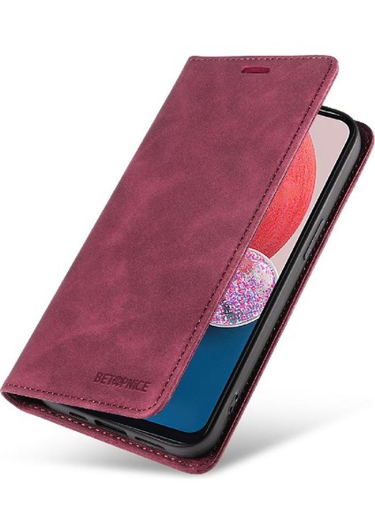 Samsung Galaxy A04S Için Kılıf Folio Cüzdan Koruyucu Pu Deri Manyetik (Yurt Dışından)
