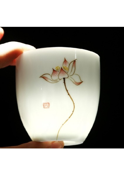 6 Adet Geleneksel Seramik Çay Bardağı El Boyalı 6 Bardak Çin Kung Fu Kupası Porselen Çay Bardağı Setleri Drinkware 150ML | Teacups (Farklı Bardaklar) (Yurt Dışından)