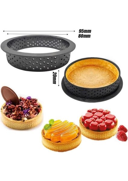 8 Adet / Takım Olmayan Yapıştırma Kalıp Tarte Yüzük Delikli Plastik Kesme Yüzükler Mousse Daire Kesici Dıy Pişirme Aksesuarları | Kek Kalıpları (Yurt Dışından)
