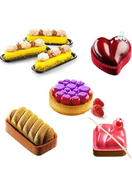 8 Adet / Takım Olmayan Yapıştırma Kalıp Tarte Yüzük Delikli Plastik Kesme Yüzükler Mousse Daire Kesici Dıy Pişirme Aksesuarları | Kek Kalıpları (Yurt Dışından)