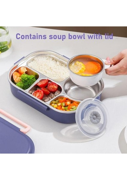 Bento Öğle Yemeği Kutusu Çocuklar Için Mikrodalga Yapılabilir Öğle Yemeği Kutusu Termal Gıda Konteyner Bento Kutusu Passonu Paslanmaz Çelik Yemeği Kutusu | Öğle Yemeği Kutuları (Yurt Dışından)