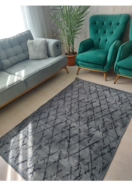 Iskandinav Desenli Şönil Kilim Kaydırmaz Dokuma Pamuk Taban Salon Oturma Odası Mutfak