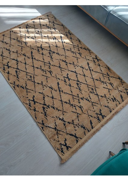 Iskandinav Desenli Şönil Kilim Kaydırmaz Dokuma Pamuk Taban Salon Oturma Odası Mutfak