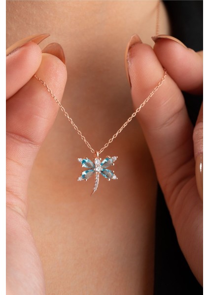 925 Ayar Gümüş Aquamarin Taşlı Yusufcuk Model Şans Kolye fiyatları