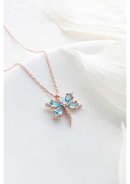 925 Ayar Gümüş Aquamarin Taşlı Yusufcuk Model Şans Kolye modelleri