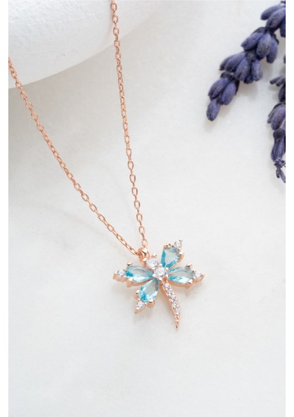 925 Ayar Gümüş Aquamarin Taşlı Yusufcuk Model Şans Kolye fırsatları