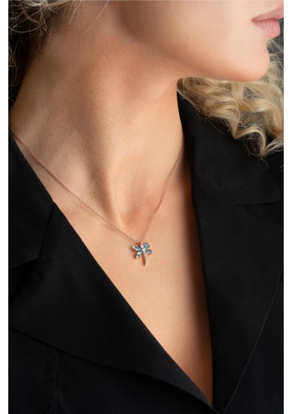 925 Ayar Gümüş Aquamarin Taşlı Yusufcuk Model Şans Kolye indirimleri