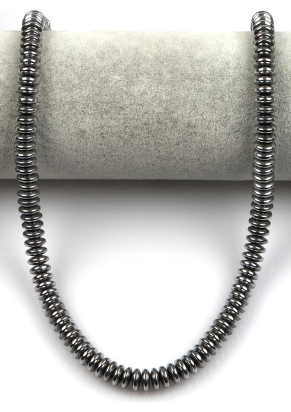 Gümüş Gri Renkli Hematit Dizi 3 x 8 mm Rondel Kesim fiyatları