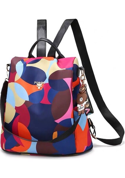 Hırsızlığa Karşı Okul Çantası Oxford Kumaş Sırt Çantası Kadın Çantası Moda Büyük Kapasiteli Tuval Küçük Sırt Çantası (Yurt Dışından)