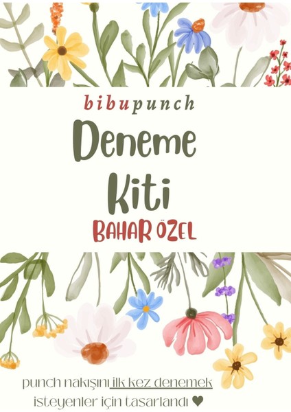 Deneme Seti (Bahar Özel) - Punch Nakışını Merak Edenler ve Denemek Isteyenler Için Deneyim Kiti