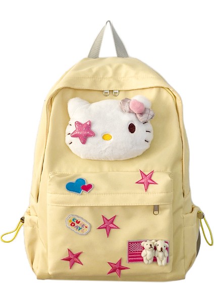 Kampüs Okul Çantası, Sevimli ve Tatlı Stil, Kız Öğrenciler Için Büyük Kapasiteli Okul Depolama Sırt Çantası (Yurt Dışından)