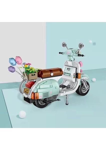 Mini Blok 1117 Motosiklet Scooter Mini Bloklar Serisi 673 Parça modelleri