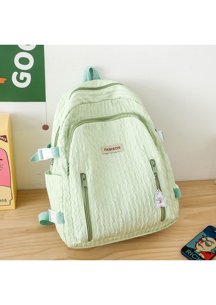 Okul Çantası Kız Sevimli Kız Sırt Çantası Üniversite Öğrencisi Büyük Kapasiteli Basit Çok Yönlü Sırt Çantası (Yurt Dışından)