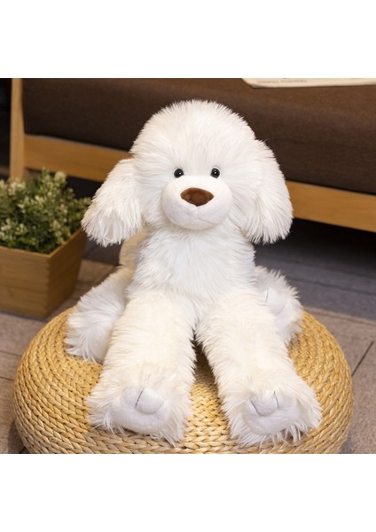 Uzun Saçlı Teddy Dog Doll Peluş Oyuncak Yavru Bez Bebek 50CM (Yurt Dışından)