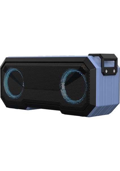 Bluetooth Hoparlör Ipx7 Su Geçirmez Işıklı Güç Bankası Çift Hoparlörlü Dış Mekan Kablosuz Ses (Yurt Dışından)