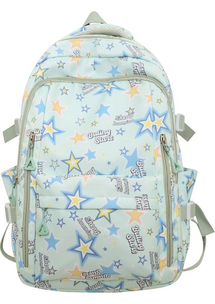 Okul Çantası Karikatür Grafiti Ortaokul ve Lise Öğrencisi Büyük Kapasiteli Sırt Çantası (Yurt Dışından)