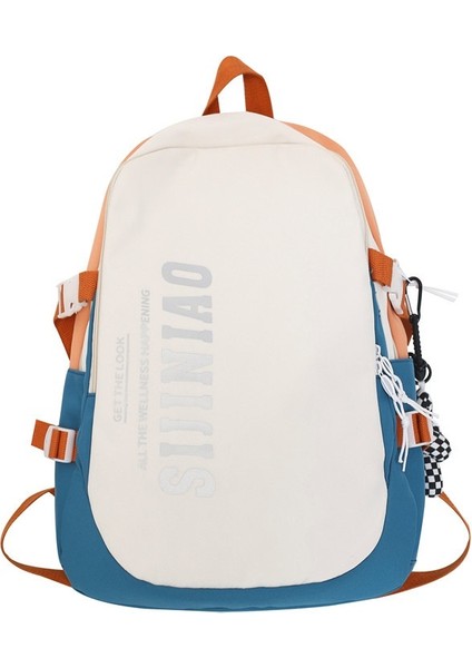 Erkekler ve Kadınlar Için Şık, Kontrast Renkli Sırt Çantaları, Büyük Kapasiteli Seyahat Sırt Çantaları (Yurt Dışından)