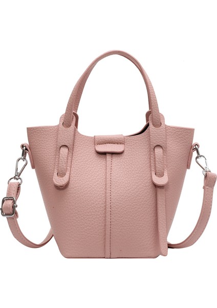 Kadın Çantası, Retro Kova Çantası, Şık Küçük Çanta, Basit Düz Renkli Tek Omuz Çapraz Çanta, Kayınvalide Çantası (Yurt Dışından)