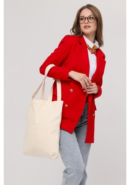 3 Cepli Ekru Gabardin Çanta modelleri