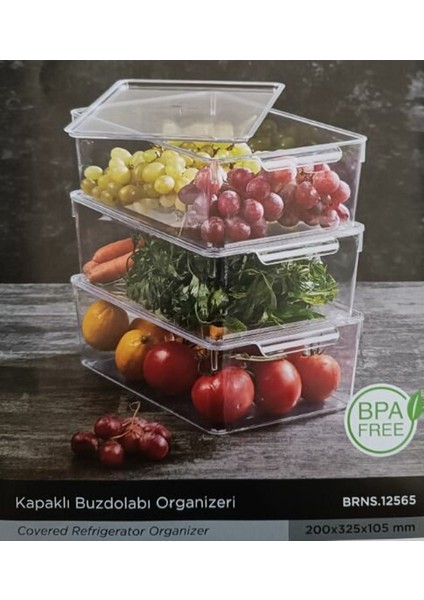 Buzdolabı Organizeri Orta Boy Xl Kapaklı ROYALEKS-12565