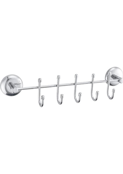 5'li Vidalı Askılık Metal Banyo Lavabo Sağlam Aparat Krom Askılık Elbise Havlu Asma Askı