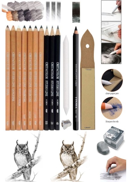 Cretacolor Artist Studio Sketching Pencils 15'li Profesyonel Çizim Seti