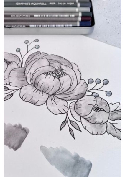 Canson Defter A5 200 gr Cretacolor 6'lı Aquarell Sulandırılabilir Fırçalı Rulo Kalemlik Eskiz fırsatları