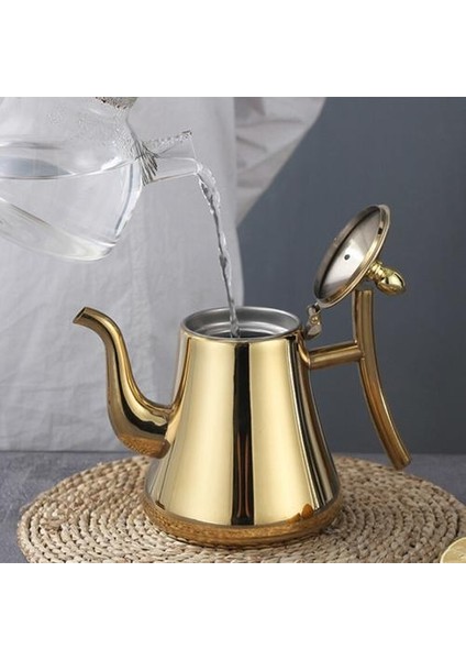 1500 ml Çıkarılabilir Süzgeci ile Paslanmaz Çelik Çaydanlık, Cezve, Indüksiyon Ocak Çay Su Isıtıcısı Su Kettle | Çaydanlıklar (Yurt Dışından)
