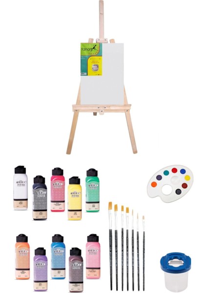 Artdeco 140 ml Akrilik Boya Şövale Seti