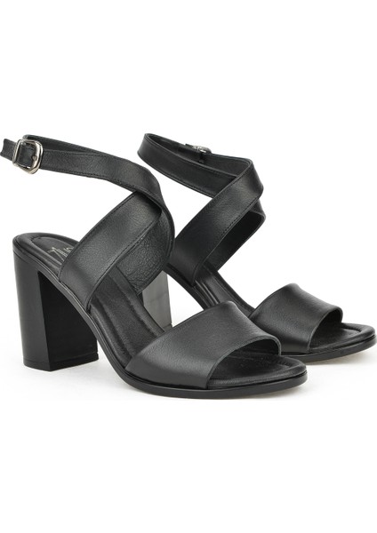 Ziya, Kadın Hakiki Deri Topuklu Sandalet 1411020Z1708 Siyah fiyatları