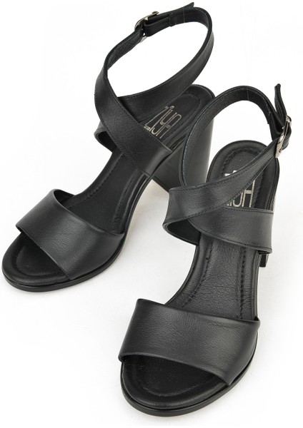 Ziya, Kadın Hakiki Deri Topuklu Sandalet 1411020Z1708 Siyah fırsatları