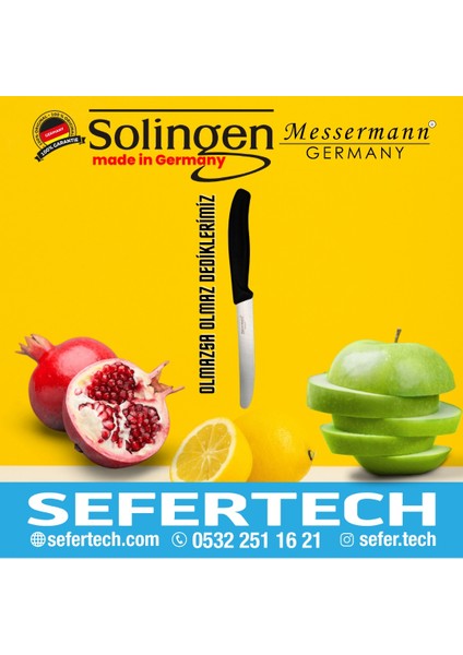 Messerman Solıngen | Tırtıklı Meyve & Sebze ve Et Soyma / Dilimleme Bıçağı