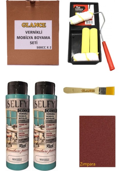 Rich Selfy Decor 500 cc x 2 Hawai Kendinden Vernikli Mobilya Boyama Seti