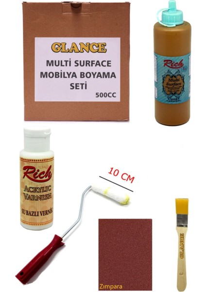 Rich Multi Surface Karamel 500 cc Mobilya Boyama Seti